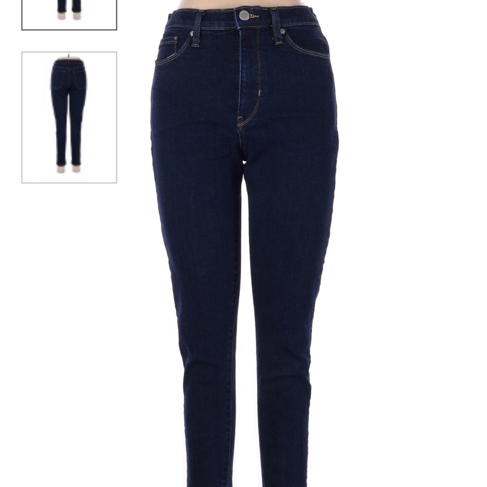 Banana Republic Dark Blue Wash Denim Skinny Slim Highwaist Skinny Ankle Jeans
